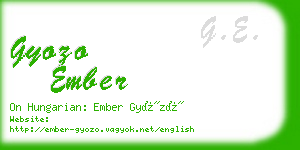gyozo ember business card